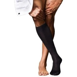 Falke No6 Finest Merino And Silk Knee High Socks - Black