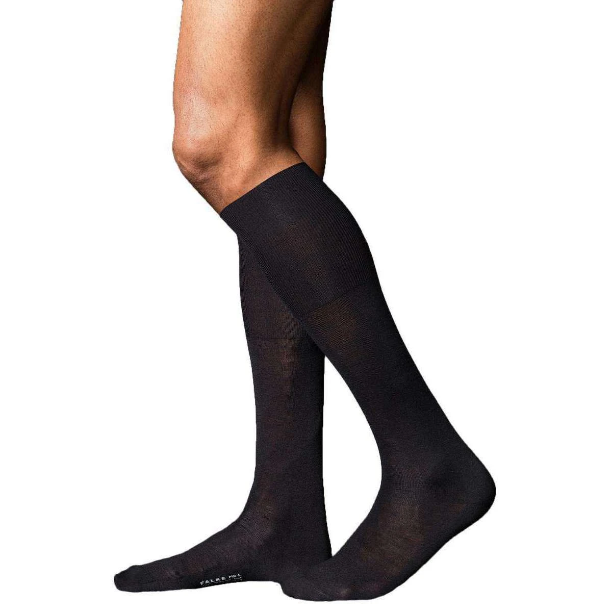 Falke No6 Finest Merino And Silk Knee High Socks - Black 4 Falke No6 Finest Merino And Silk Knee High Socks - Black - Image 2