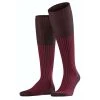 Falke Oxford Stripe Knee High Socks - Barolo Red -Bown Of London shop falke oxford stripe knee high socks barolo red 31024436