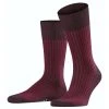 Falke Oxford Stripe Socks - Barolo Red -Bown Of London shop falke oxford stripe socks barolo red 31024448