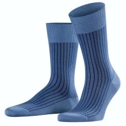 Falke Oxford Stripe Socks - Dusty Blue