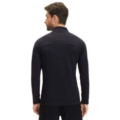 Falke Performance Core Half Zip Warm Up Shirt - Black -Bown Of London shop falke performance core half zip warm up shirt black 31024472