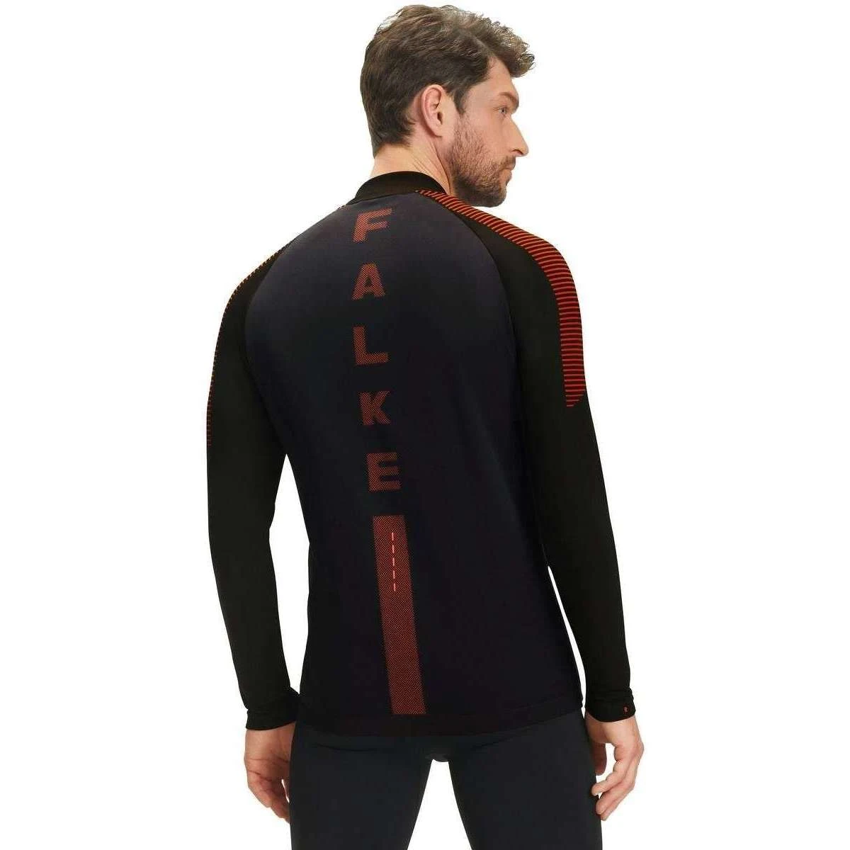 Falke Running Jacket - Black/Orange 5 Falke Running Jacket - Black/Orange - Image 3