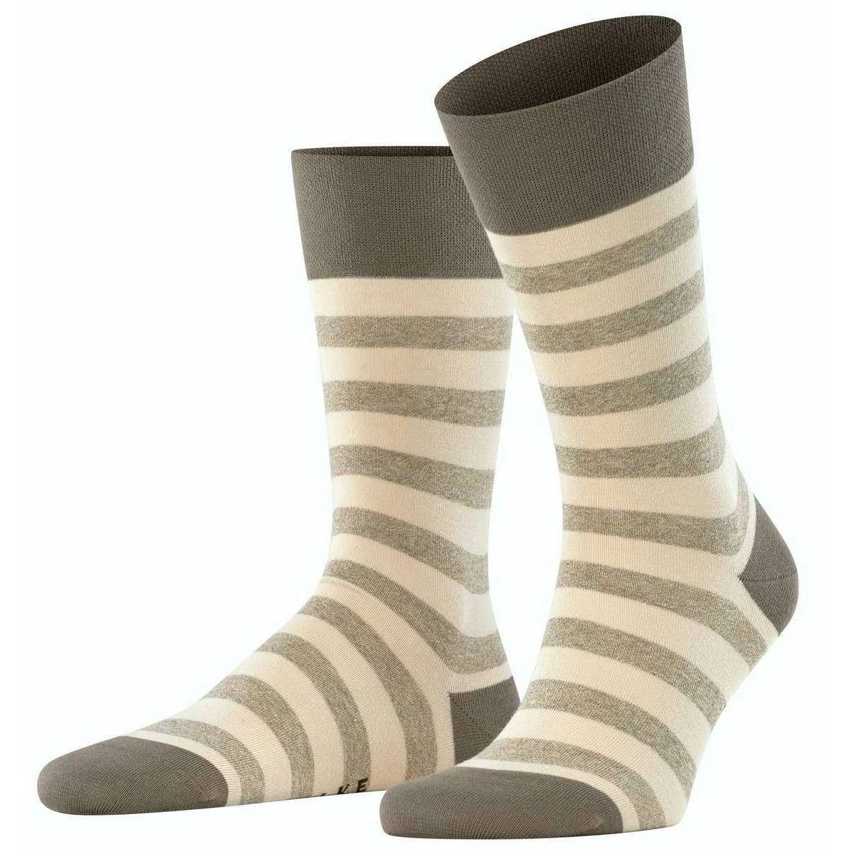 Falke Sensitive Mapped Line Socks - Clay Grey/Beige 3 Falke Sensitive Mapped Line Socks - Clay Grey/Beige