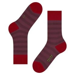 Falke Sensitive Mapped Line Socks - Passion Red -Bown Of London shop falke sensitive mapped line socks passion red 32349256