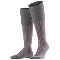 Falke Shadow Knee High Socks - Grey/Rose Pink
