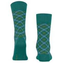 Falke Smart Check Socks - Verdigris Blue 9 Falke Smart Check Socks - Verdigris Blue -Bown Of London shop falke smart check socks verdigris blue 32349274
