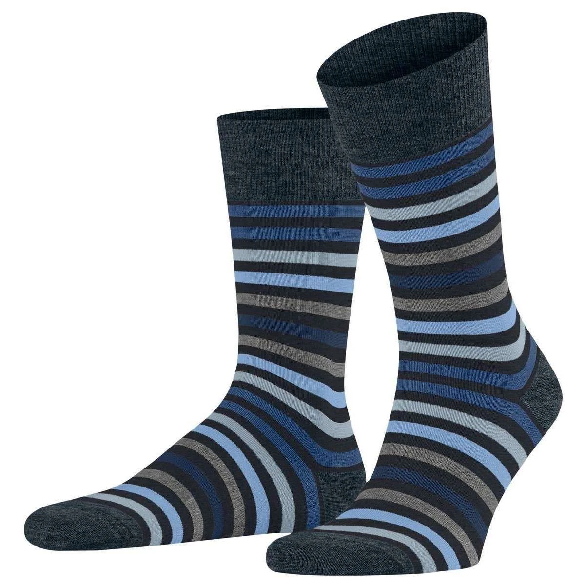 Falke Tinted Stripe Socks - Dark Navy Falke Tinted Stripe Socks - Dark Navy -Bown Of London shop falke tinted stripe socks dark navy 32349287