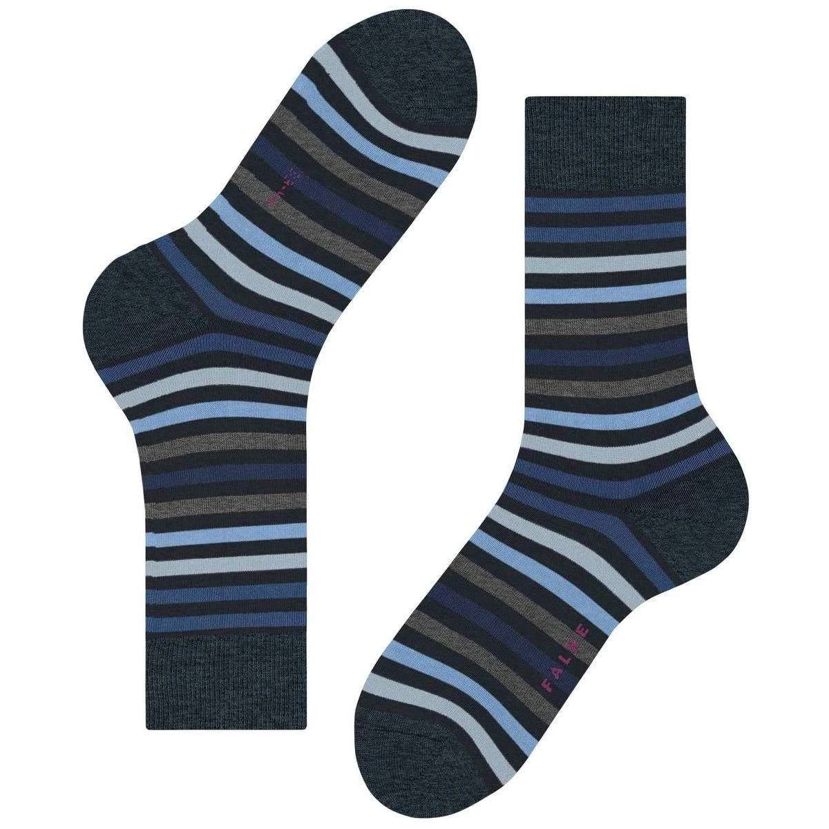 Falke Tinted Stripe Socks - Dark Navy Falke Tinted Stripe Socks - Dark Navy -Bown Of London shop falke tinted stripe socks dark navy 32349291