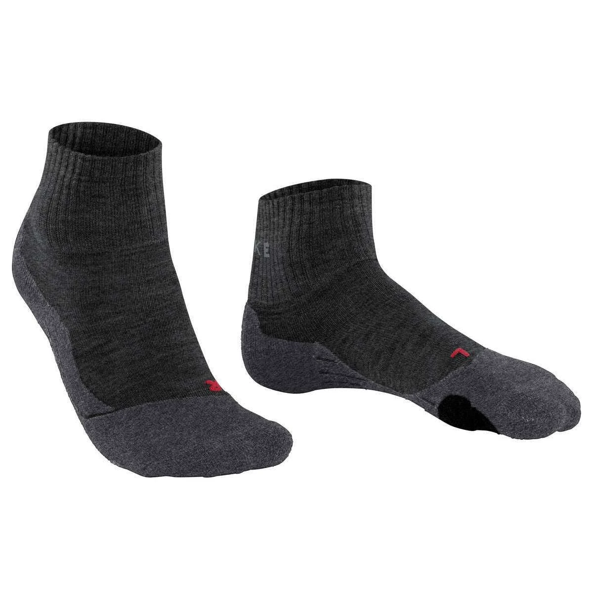 Falke TK2 Explore Short Socks - Asphalt Mel Grey 4 Falke TK2 Explore Short Socks - Asphalt Mel Grey - Image 2