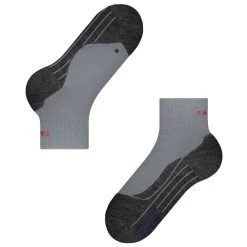Falke TK5 Wander Cool Short Socks - Hematite Grey -Bown Of London shop falke tk5 wander cool short socks hematite grey 32205903