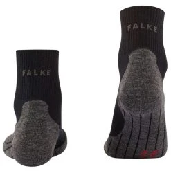Falke TK5 Wander Wool Short Socks - Black Mix -Bown Of London shop falke tk5 wander wool short socks black mix 32206081