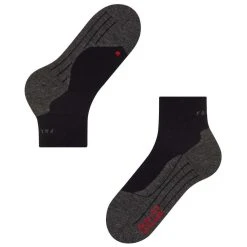 Falke TK5 Wander Wool Short Socks - Black Mix -Bown Of London shop falke tk5 wander wool short socks black mix 32206087
