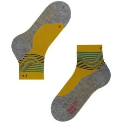Falke Trekking 5 Offset Sneaker Socks - Mustard -Bown Of London shop falke trekking 5 offset sneaker socks mustard 31026197