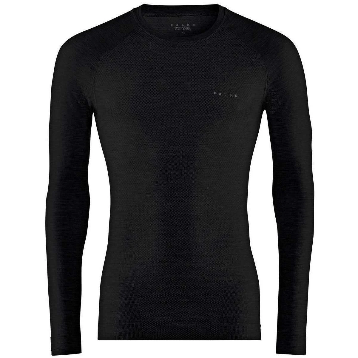 Falke Wool-Tech Light Regular Fit Long Sleeve Shirt - Black 4 Falke Wool-Tech Light Regular Fit Long Sleeve Shirt - Black - Image 2
