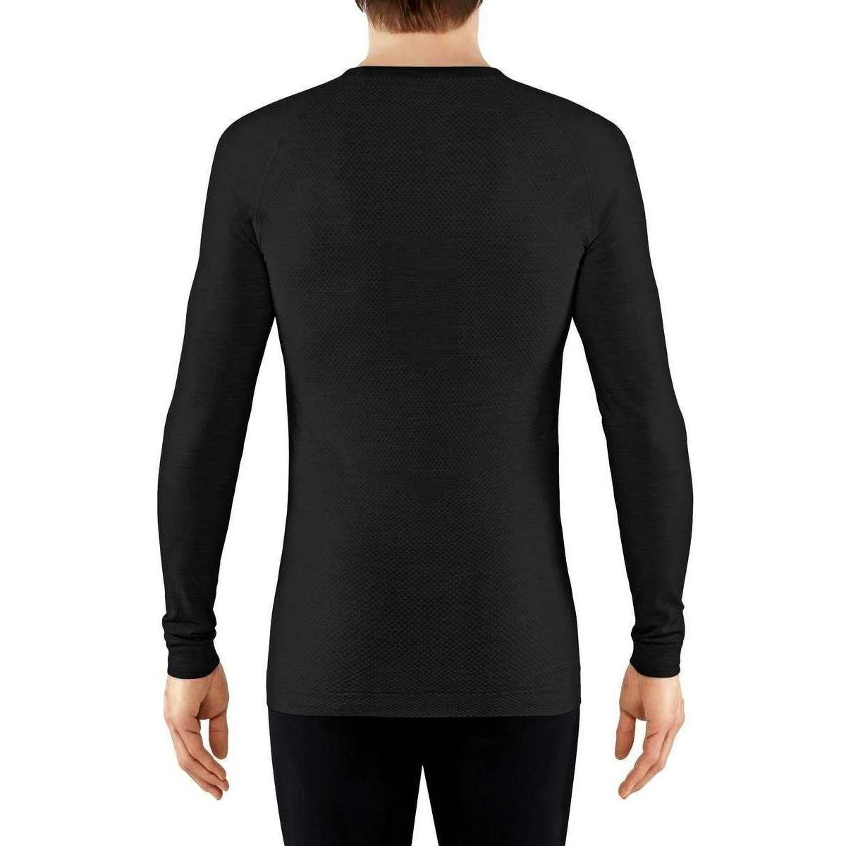 Falke Wool-Tech Light Regular Fit Long Sleeve Shirt - Black 5 Falke Wool-Tech Light Regular Fit Long Sleeve Shirt - Black - Image 3