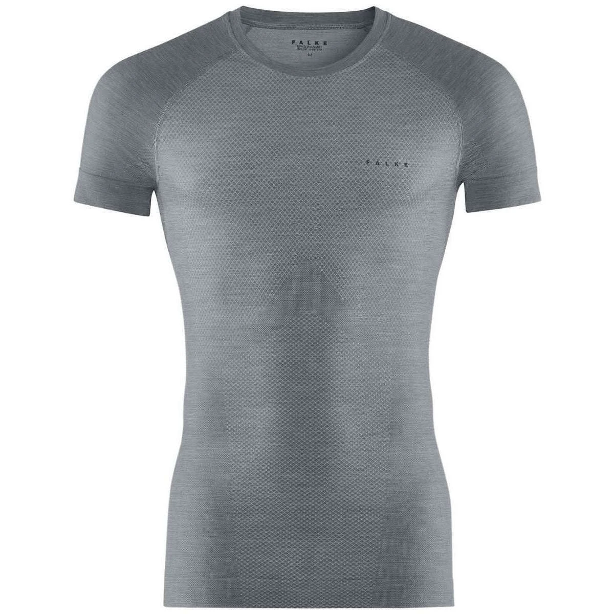 Falke Wool-Tech Light Regular Fit Short Sleeve Shirt - Heather Grey 3 Falke Wool-Tech Light Regular Fit Short Sleeve Shirt - Heather Grey - Image 2