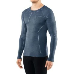 Falke Wool Tech Long Sleeved T-Shirt - Capitain Blue