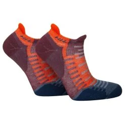 Hilly Active Socklet Min Socks - Burgundy/Orange -Bown Of London shop hilly active socklet min socks burgundyorange 32213083
