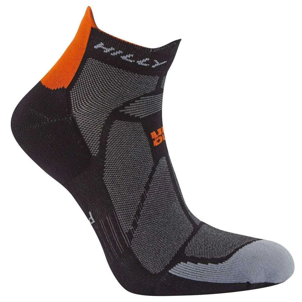 Hilly Marathon Fresh Socklets - Black/Orange 4 Hilly Marathon Fresh Socklets - Black/Orange - Image 2