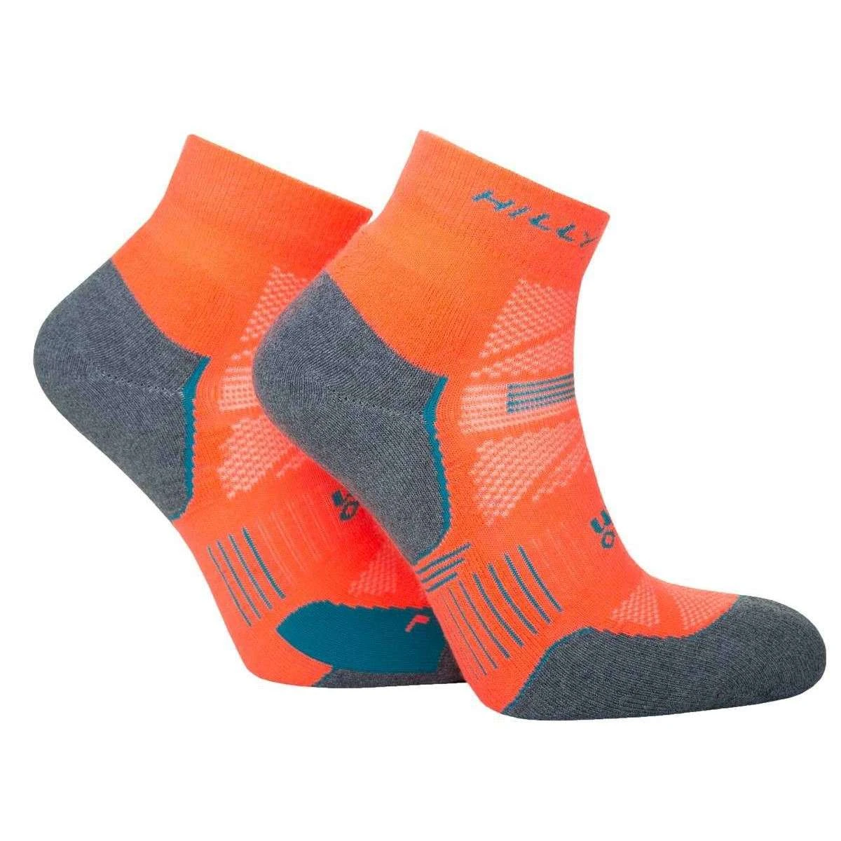 Hilly Supreme Anklet Med Socks - Neon Candy/Grey Marl 7 Hilly Supreme Anklet Med Socks - Neon Candy/Grey Marl - Image 5