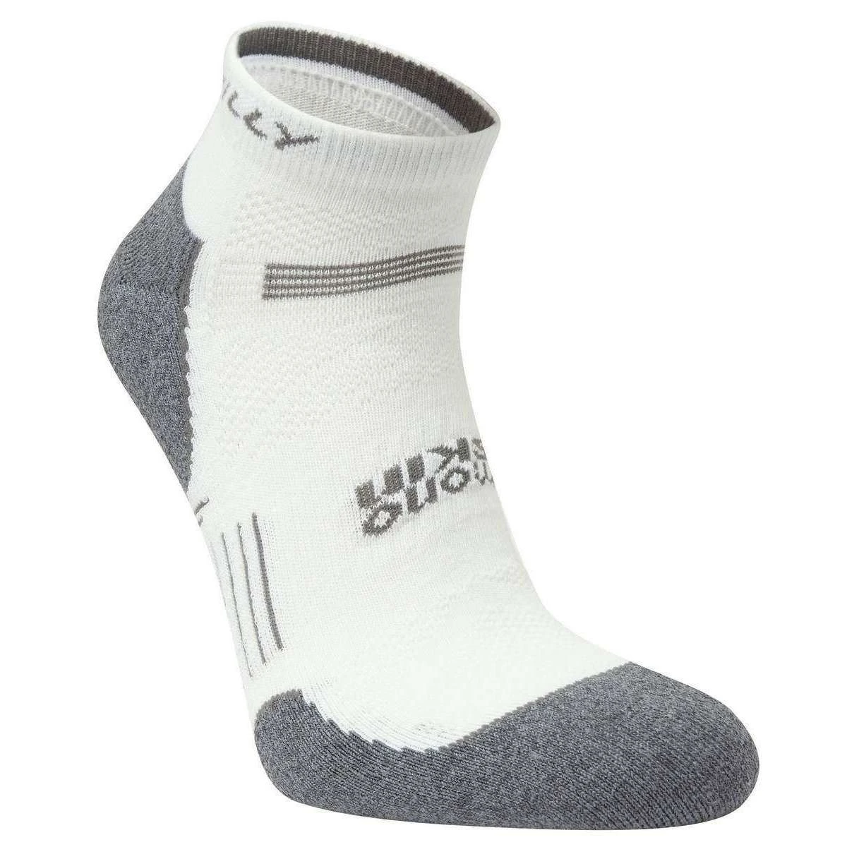 Hilly Supreme Quarter Socks - White/Grey Marl 3 Hilly Supreme Quarter Socks - White/Grey Marl