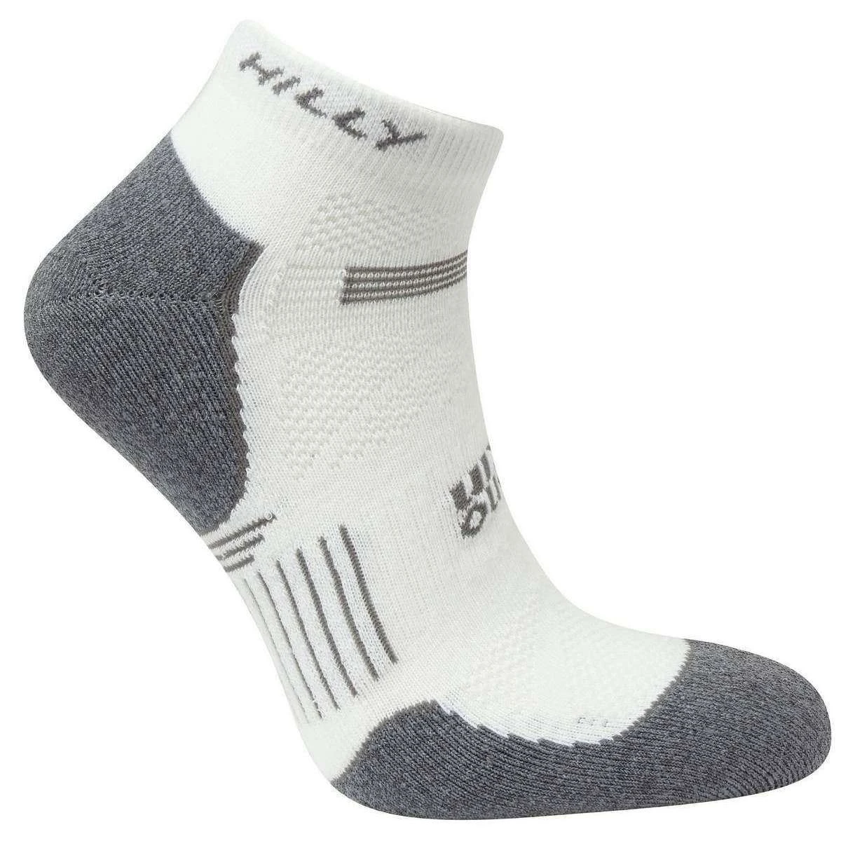 Hilly Supreme Quarter Socks - White/Grey Marl 4 Hilly Supreme Quarter Socks - White/Grey Marl - Image 2