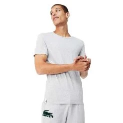 Lacoste Classic Crew Neck 3 Pack T-Shirts - Black/White/Grey -Bown Of London shop lacoste classic crew neck 3 pack t shirts blackwhitegrey 31957793