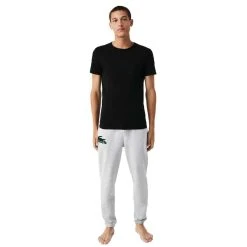 Lacoste Classic Crew Neck 3 Pack T-Shirts - Black/White/Grey -Bown Of London shop lacoste classic crew neck 3 pack t shirts blackwhitegrey 31957795