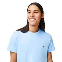 Lacoste Classic Pima Cotton T-Shirt - Overview Blue -Bown Of London shop lacoste classic pima cotton t shirt overview blue 31957802