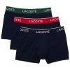 Lacoste Contrast Band 3 Pack Trunks - Green/Red/Navy -Bown Of London shop lacoste contrast band 3 pack trunks greenrednavy 31030877
