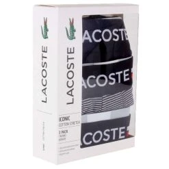 Lacoste Iconic 3 Pack Trunks - Navy/White -Bown Of London shop lacoste iconic 3 pack trunks navywhite 31030954