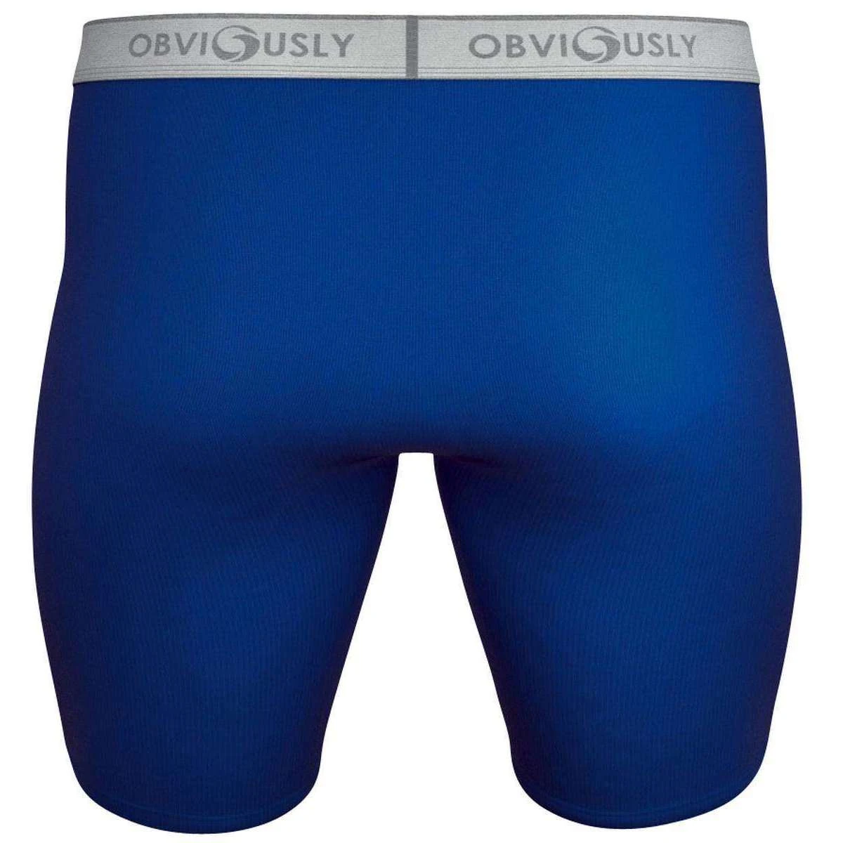 Obviously Classic Boxer Briefs 9 Inch Leg - Blue 4 Obviously Classic Boxer Briefs 9 Inch Leg - Blue - Image 2