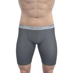 Obviously Classic Boxer Briefs 9 Inch Leg - Graphite -Bown Of London shop obviously classic boxer briefs 9 inch leg graphite 31036031