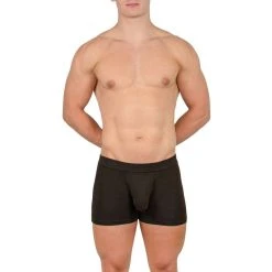 Obviously EliteMan Boxer Brief 3inch Leg - Black -Bown Of London shop obviously eliteman boxer brief 3inch leg black 31762849