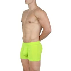 Obviously EliteMan Boxer Brief 3inch Leg - Lime -Bown Of London shop obviously eliteman boxer brief 3inch leg lime 31957841