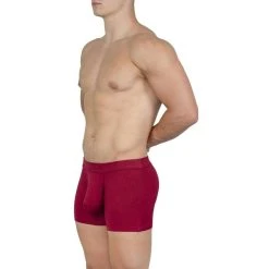 Obviously EliteMan Boxer Brief 3inch Leg - Maroon Red -Bown Of London shop obviously eliteman boxer brief 3inch leg maroon red 31957847