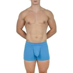 Obviously EliteMan Boxer Brief 3inch Leg - Maui Blue -Bown Of London shop obviously eliteman boxer brief 3inch leg maui blue 31957851