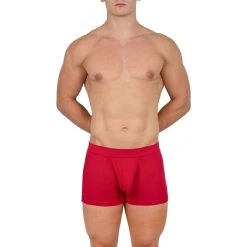 Obviously EliteMan Boxer Brief 3inch Leg - Red -Bown Of London shop obviously eliteman boxer brief 3inch leg red 31762878