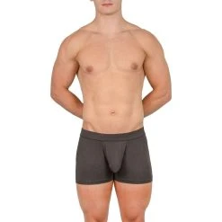 Obviously EliteMan Boxer Brief 3inch Leg - Titanium Grey -Bown Of London shop obviously eliteman boxer brief 3inch leg titanium grey 31762886