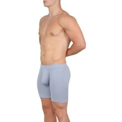 Obviously EliteMan Boxer Brief 6inch Leg - Ice Blue -Bown Of London shop obviously eliteman boxer brief 6inch leg ice blue 31762907