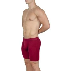 Obviously EliteMan Boxer Brief 6inch Leg - Maroon Red -Bown Of London shop obviously eliteman boxer brief 6inch leg maroon red 31957889