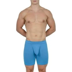 Obviously EliteMan Boxer Brief 6inch Leg - Maui Blue -Bown Of London shop obviously eliteman boxer brief 6inch leg maui blue 31957893