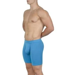 Obviously EliteMan Boxer Brief 6inch Leg - Maui Blue -Bown Of London shop obviously eliteman boxer brief 6inch leg maui blue 31957895