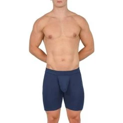 Obviously EliteMan Boxer Brief 6inch Leg - Navy -Bown Of London shop obviously eliteman boxer brief 6inch leg navy 31762914