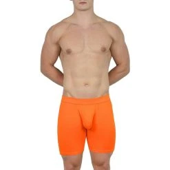 Obviously EliteMan Boxer Brief 6inch Leg - Orange -Bown Of London shop obviously eliteman boxer brief 6inch leg orange 31957905