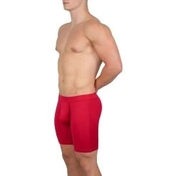 Obviously EliteMan Boxer Brief 6inch Leg - Red -Bown Of London shop obviously eliteman boxer brief 6inch leg red 31762929