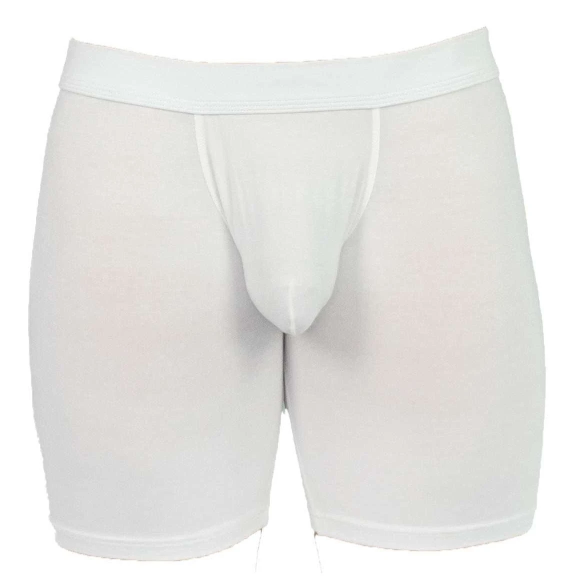 Obviously EliteMan Boxer Brief 6inch Leg - White 3 Obviously EliteMan Boxer Brief 6inch Leg - White