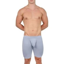 Obviously EliteMan Boxer Brief 9inch Leg - Ice Blue -Bown Of London shop obviously eliteman boxer brief 9inch leg ice blue 31762955