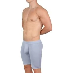 Obviously EliteMan Boxer Brief 9inch Leg - Ice Blue -Bown Of London shop obviously eliteman boxer brief 9inch leg ice blue 31762959
